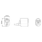 Cilindro Oval Bipartido Haste Quadrada 052zcr Para Fechadura