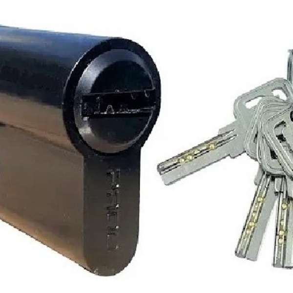 Cilindro Pado Miolo Tambor Fechadura Euro Preto Caveira 60mm