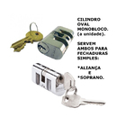 Cilindro Soprano Zamac P-fechadura Alianca 7081.30