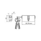 Cilindro Tambor Miolo Imab 4800 70mm Multiponto Cromado 7cm