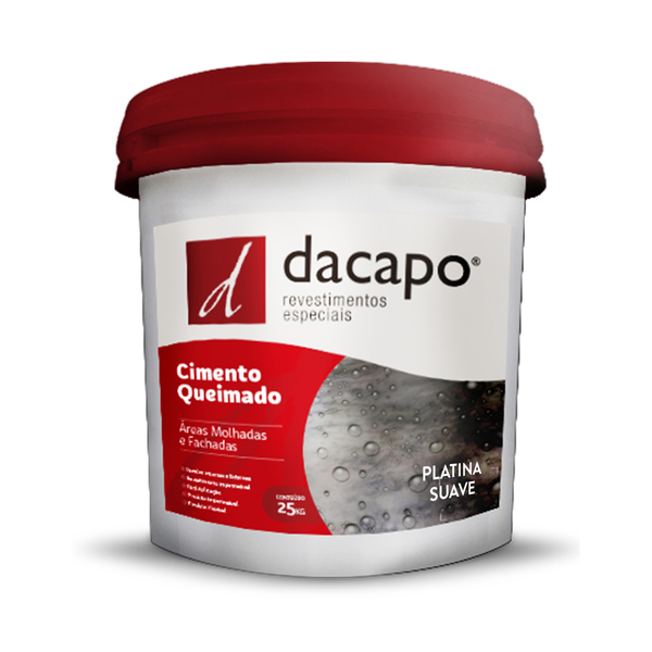 Cimento Queimado Áreas Molhada e Fachada 25KG Platina Suave