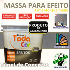 Cimento Queimado Decoração Parede De Casa Anti Mofo 5kg Túnel