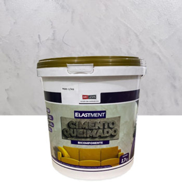 Cimento Queimado Elastment Cinza  Claro 3,7kg