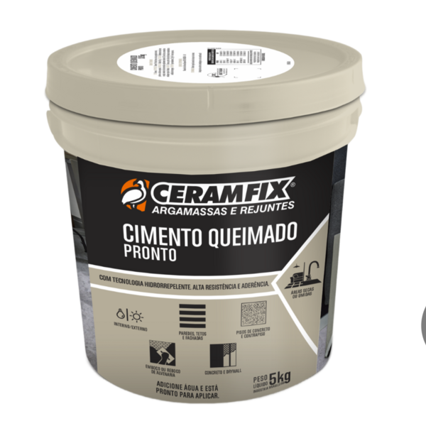 Cimento Queimado Grafite 5kg Ceramfix