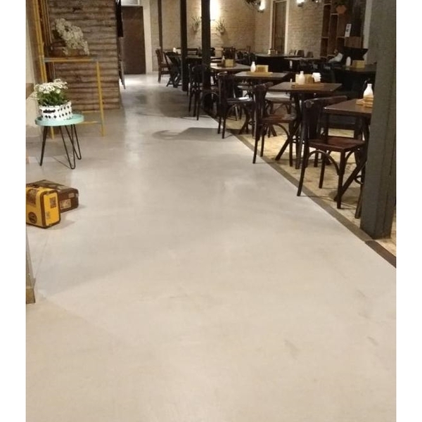 Cimento Queimado Líquido Piso Maxpisos Cor Cinza Claro ( Platina) Rende
