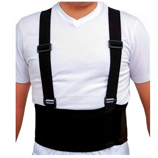 Cinta Ergonômica Com Suspensório Vicsa - Preto - M