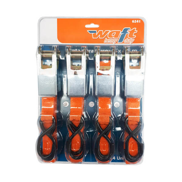 Cinta Para Carga Com Catraca Walf 1" X 4 5m Laranja 4 Peças