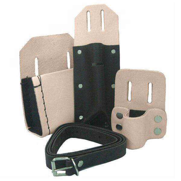 Cinto Para Carpinteiro Com Cinta Completo Em Couro Reforçado