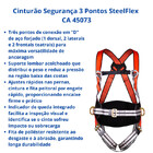 Cinturão Segurança 3 Pontos Poliéster Steelflex Epi Trabalho
