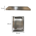 Cinzeiro De Chão Bituqueiro Aço Inox Para Fumodromo