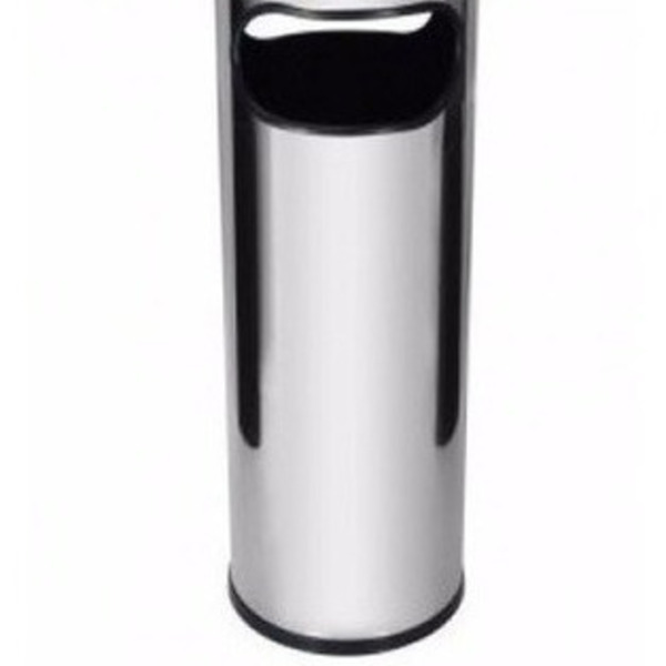 Cinzeiro Lixeira Com Coletor De Bituca Inox C18a