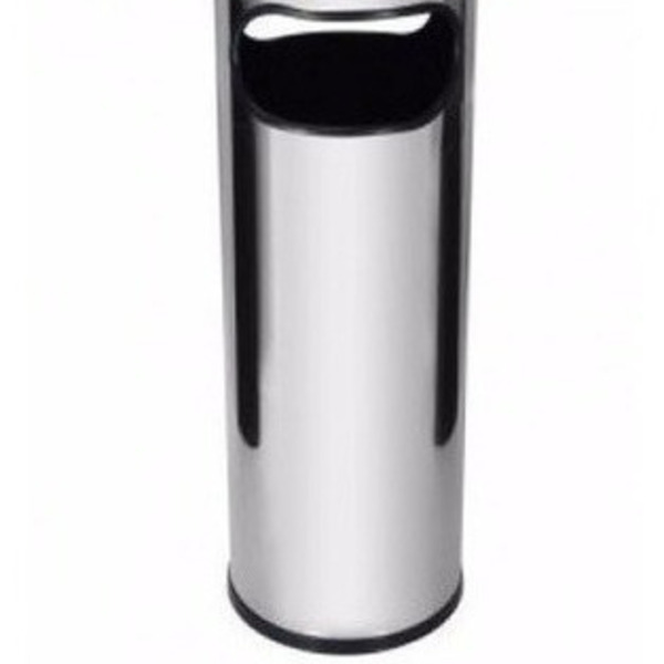 Cinzeiro Lixeira Com Coletor De Bituca Inox C18a
