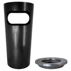 Cinzeiro Lixeira Em Plástico Com Aro Em Alumínio