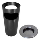 Cinzeiro Lixeira Em Plástico Com Aro Em Alumínio