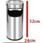 Cinzeiro Lixeira Para Condomínio E Empresa - Aço Inox - 2 Un