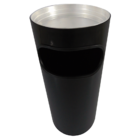 Cinzeiro Lixeira Plástica Jsn Com Aro Em Alumínio Preta 22l