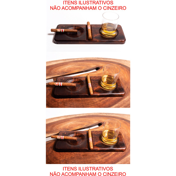 Cinzeiro Para Charuto Madeira De Lei Premium
