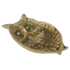 Cinzeiro Portátil De Mesa Coruja Sat Reciclado Em Latão Artes