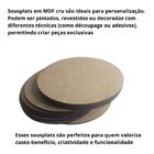 Circulo Base Bolacha Placa Redonda Mdf 50 Pçs Com 10 Cm