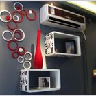 Círculos Decoração De Ambientes Mdf 3d  Duas Cores 20 Peças V