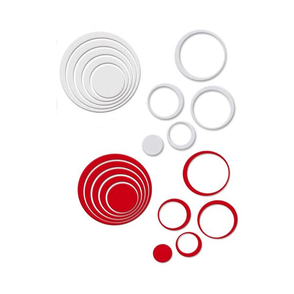 Círculos Decoração De Ambientes Mdf 3d  Duas Cores 20 Peças V