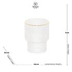 Cj 2 Copos Baixos De Cristal C/ Borda Dourada Lines 220 Ml -