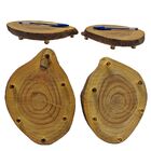 Cj 2 Pçs Bolacha Mad Rústica Enverniz. C/ Pezinhos Ver Descr