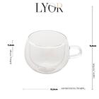 Cj 2 Xícaras P/ Café E Chá 240ml Borossilicato Parede Dupla -