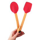 Cj 2pc Espatulas Bambu/silicone Sanremo