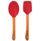 Cj 2pc Espatulas Bambu/silicone Sanremo