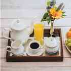 Cj 3pc P/ Chá De Porcelana Fancy Branco