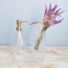 Cj 3pc P/banheiro De Vidro Sodo-calcico Elegant Rose Dourado