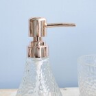 Cj 3pc P/banheiro De Vidro Sodo-calcico Elegant Rose Dourado