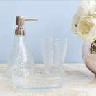 Cj 3pc P/banheiro De Vidro Sodo-calcico Elegant Rose Dourado