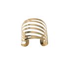 Cj 4 Anéis P/guardanapo Lyor De Aço Curves Dourado 4cm