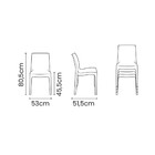 Cj 4 Cadeira Tramontina Az Alice Brilho