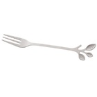 Cj 4 Garfos Aço Inox P/Aperitivo Leaves Prata Bon Gourmet
