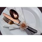 Cj 4 Peças Porta Guardanapos De Aço Inox Rose Gold 5x5,5cm