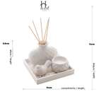 Cj 4pc Difusor Ceramica Branco 4592 Lyor