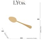 Cj 6 Colheres P/sobremesa De Aco Inox Positano Dourado 12cm