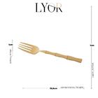 Cj 6 Garfos Aço Inox P/mesa Bambu Elegant Champanhe 19,8cm