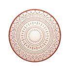 Cj 6 Pratos Cristal Sobremesa Lys Rosa 20cm