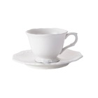 Cj 6 Xícaras P/chá C/pires De Porcelana Decorado Em Alto Rele