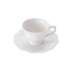 Cj 6 Xícaras P/chá C/pires De Porcelana Decorado Em Alto Rele