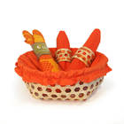 Cj. Cesta Palha, Jogo Americano e Guardanapo - Laranja