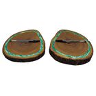 Cj C/ 2 Tábuas P/ Churrasco Canaleta Em Resina Epóxi 27x23cm