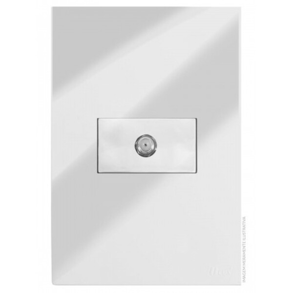 Cj Coaxial Horizontal 4x2  Recta Cromo Prata Gloss - Brg11393