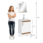 Cj Economica 50 Branco/carvalho