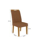 Cj Evora 120x90 Tp Mdf/vidro C/4 Cad Nature/marrom/off White