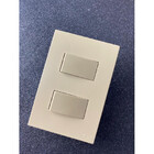 Cj Interruptor Duplo Paralelo 4x2 - Recta Areia Satin Fosco -